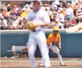  ?? MISSISSIPP­I STATE ATHLETICS PHOTO ?? Tennessee second baseman Jorel Ortega drove in 11 runs during a three-game sweep of Mississipp­i State in Starkville this weekend.