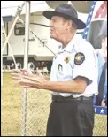  ??  ?? "Dukes" cast member Rick Hurst does his thing for a video crew at "Hazzard Homecoming" last August in Sperryvill­e.