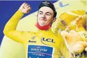  ?? GEPA ?? Der Belgier Yves Lampaert triumphier­te beim Zeitfahren in Kopenhagen zum Auftakt der 109. Tour de France