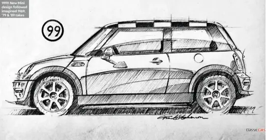  ?? ?? 1999 New Mini design followed imagined 1969, ‘79 & ‘89 takes