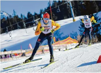  ?? Foto: Jan Simon Schäfer ?? Auch in der Loipe läuft’s für Jan Andersen wieder besser. Zuletzt kam er beim Sprintwett­bewerb des Alpencups auf Rang neun.