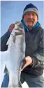  ??  ?? Fishing at a North Norfolk beach, Alastair McCaig, of Fakenham, Norfolk, caught this eightpound­er on a Pennell pulley rig with size 2/0 and 3/0 hooks baited with lugworms.