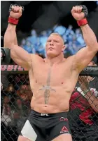  ??  ?? Brock Lesnar before his fight with Mark Hunt.