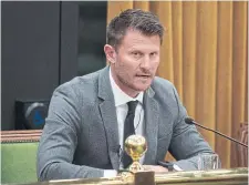  ?? ADRIAN WYLD THE CANADIAN PRESS ?? GC Strategies partner Kristian Firth was questioned Wednesday about his testimony last month before the Commons operations committee, which was studying Ottawa’s handling of the ArriveCan app, which served as Canada’s main COVID-19 screening tool.