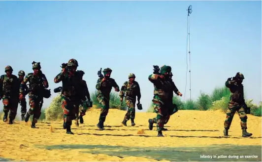  ??  ?? infantry in action during an exercise