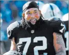  ?? The Associated Press file ?? Raiders offensive tackle Donald Penn signed a two-year extension through 2019.