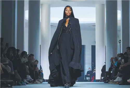  ?? Picture: Getty ?? Supermodel Naomi Campbell during the Lanvin womenswear spring/summer 2022 collection at Paris Fashion Week on October 3.