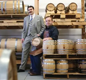  ?? COLE BURSTON/TORONTO STAR ?? Jesse Razaqpur, left, and Charles Benoit are co-founders of the Toronto Distillery Company in the Junction.