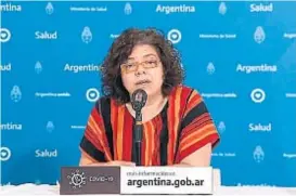  ?? (PRESIDENCI­A) ?? Carla Vizzotti. Secretaria de Acceso a la Salud de la Nación.