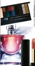  ??  ?? Ŧ Paleta de Sombras de la Colección Navidad.Ŧ La vie est Belle Eau de Parfum. Ŧ Barra de labios Drama Mate en tono Nude Essentiel. Todo de Lancôme.