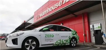  ??  ?? The Warehouse has increased public access to EV rapid charging with the expansion and upgrade of its charging station network, with 28 stores now offering free EV charging.
