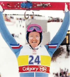  ?? BILL HERIOTT ?? In 1988, Eddie “The Eagle” Edwards became a celebrity at the Calgary Olympics and believes the city will be successful if it chooses to host the 2026 Winter Games.