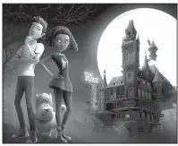  ??  ?? Michael Jackson’s Halloween, a new animated special on CBS, stars the voices of Lucas Till and Kiersey Clemons as Vincent and Victoria (shown with Ichabod the dog).