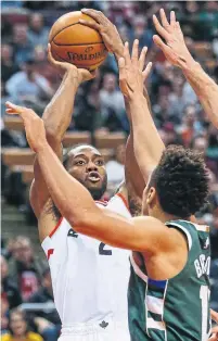  ?? RICK MADONIK TORONTO STAR ?? Raptors’ Kawhi Leonard is averaging 31.8 points per game in the playoffs and shooting nearly 54 per cent from the field.