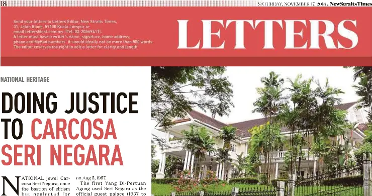 Doing Justice To Carcosa Seri Negara Pressreader