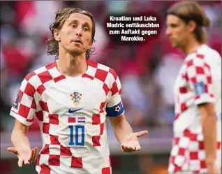  ?? ?? Kroatien und Luka Modric enttäuscht­en zum Auftakt gegen Marokko.