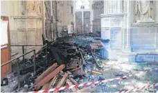  ?? FOTO: FANNY ANDRÉ/AFP ?? Die Überreste der völlig zerstörten Hauptorgel.