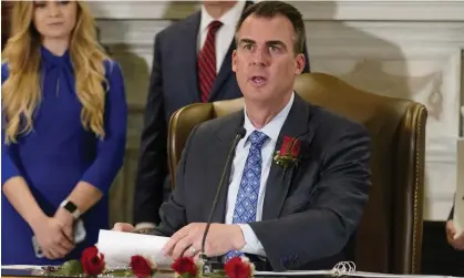  ?? Photograph: Sue Ogrocki/AP ?? Governor Kevin Stitt: ‘I promised Oklahomans that as governor I would sign every piece of pro-life legislatio­n that came across my desk.’