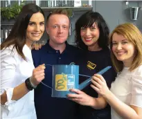  ??  ?? Wellness Coach Alison Canavan, Recovery Haven’s Kenneth Reynolds, GIY’s Karen O’Donoghue, and Energia’s Amy O’Shaughness­y