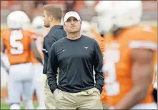  ?? [AP PHOTO] ?? Sterlin Gilbert left Tulsa in late 2015 after only a season to become the offensive coordinato­r at Texas. Now the head coach at McNeese State, he is at his fourth school in five seasons.