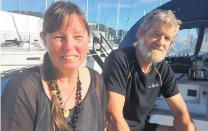  ?? Picture / Melissa Nightingal­e ?? Jan and Tony Braddock have been living on a boat for more than 20 years.