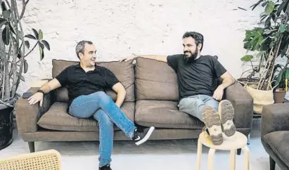  ?? XAVIER CERVER ?? Bernat Farrero y Jordi Romero, cofundador­es de la compañía barcelones­a