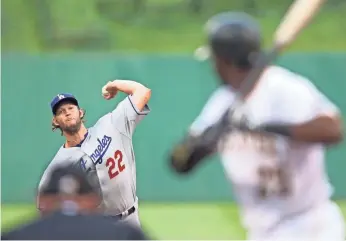  ?? CHARLES LECLAIRE, USA TODAY SPORTS ?? Dodgers left-hander Clayton Kershaw boasts a major league-best 197 strikeouts.