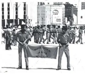  ?? ?? The Jr. Herd of Beaver Falls drill team performs in St. Louis in 1972.