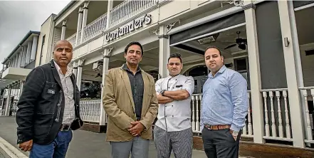  ??  ?? Harpal Singh, left, Ranjeet Singh, Pankaj Rawat, and Gaurav Soni say Coriander’s will have the same great food.