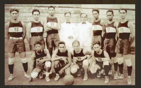  ??  ?? The Philippine Olympic Basketball Team to the 1936 Summer Olympics in Berlin