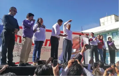  ?? ADOLFO TENAHUA ?? Andrés Manuel López Obrador alertó de la estrategia de sus detractore­s.