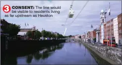  ??  ?? 3 conSEnT: The line would be visible to residents living as far upstream as Heuston