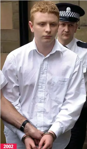  ??  ?? Youthful: Robbie McIntosh after appearing in court on murder charge 2002