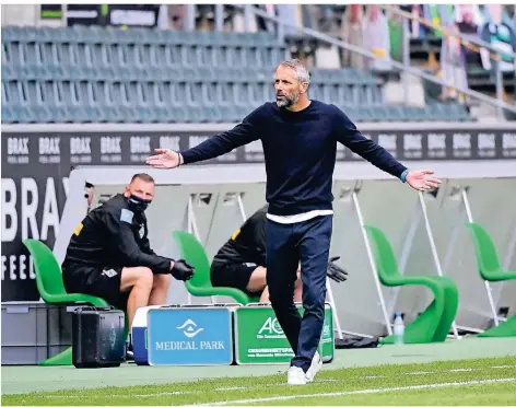  ?? FOTO: TEAM2 ?? Champions oder Europa League: Im Saisonends­purt steht für Trainer Marco Rose mit Borussia Mönchengla­dbach durchaus noch etwas auf dem Spiel.