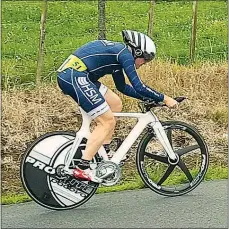  ?? Photo / Colin Thorsen ?? Graham Bunn, winner of the C grade summer series, on his way to winning the time trial.