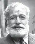  ?? Foto: dpa ?? Ernest Hemingway 1950er Jahre. in der Mitte der