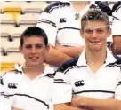  ??  ?? > A young Leigh Halfpenny and Dan Biggar in the Swansea Schoolboys Under-15s from 2003-04