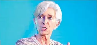  ?? /AFP ?? Christine Lagarde, directora del Fondo Monetario Internacio­nal