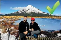  ??  ?? We asked readers for examples of their Pouakai tarns pictures. Jayden Strickland and Rebecca Randell stuck to the boardwalk when they took their photograph.