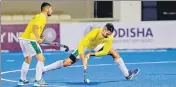  ?? ?? Pakistan players during training in Bhubaneswa­r.