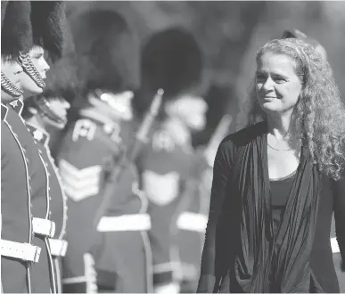  ?? HAGBERG/AFP/GETTY IMAGES FILES LARS ?? Gov. Gen. Julie Payette at Rideau Hall last month. Payette has found herself the focus of a controvers­y over science and faith.