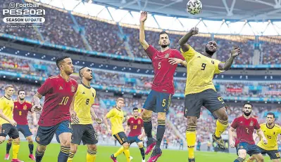  ?? Gentileza ?? Arriba, el FIFA 21; sobre estas líneas, la actualizac­ión de temporada del PES