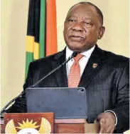  ?? Picture: GCIS ?? TOUGH TALK: President Cyril Ramaphosa