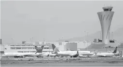  ?? ASSOCIATED PRESS ?? Aircraft intersect at San Francisco Internatio­nal Airport.