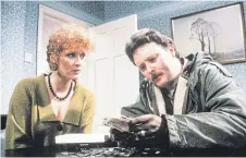  ??  ?? ▼Charlie with Beverley Callard as Jim and Liz in 1991.