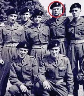  ??  ?? Infantry regiment: Michael Caine (circled) in the British army