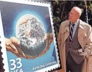  ?? LINDA SPILLERS ?? Former Sen. Gaylord Nelson takes part in the Earth Day Stamp unveiling in 1999 in Washington.