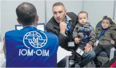  ?? PAUL CHIASSON/THE CANADIAN PRESS ?? Families of Syrian refugees, such as this one pictured Sunday in Amman, Jordan, are being interviewe­d in hopes of coming to Canada.