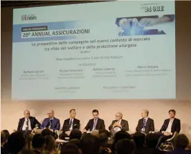  ??  ?? Il XX Annual Assicurazi­oni. Ieri al Sole 24 Ore i lavori della prima giornata di incontri fra manager e operatori