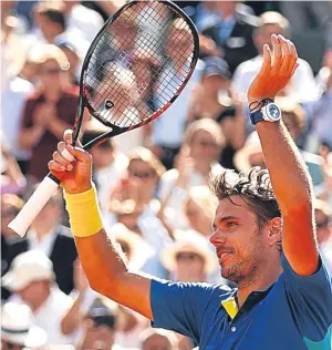  ?? Pictures: AP/Getty Images. ?? Andy Murray, top, in action during his semi-final defeat in Paris against Stan Wawrinka, above, who faces Rafael Nadal tomorrow as he bids for a fourth grand slam title.